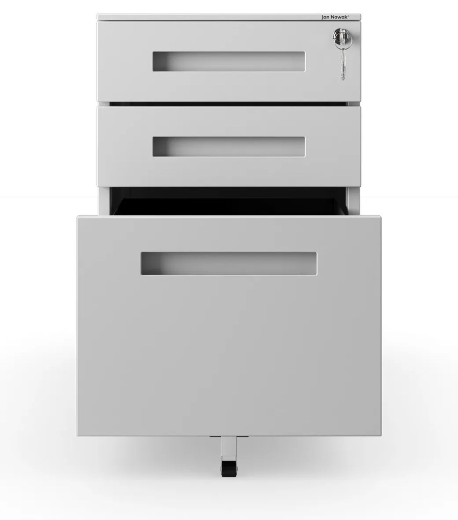Kontenerek pod biurko szary, 390x600x500 mm: KATE