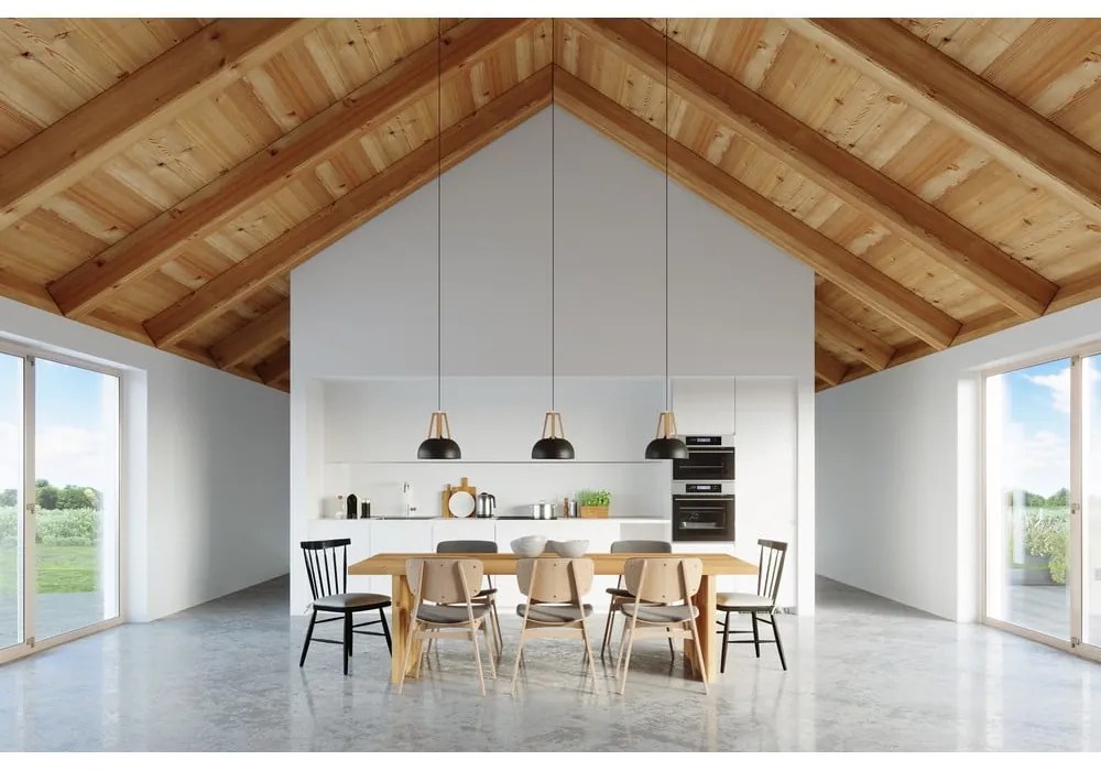 Czarno-beżowa lampa wisząca Sollux Olla