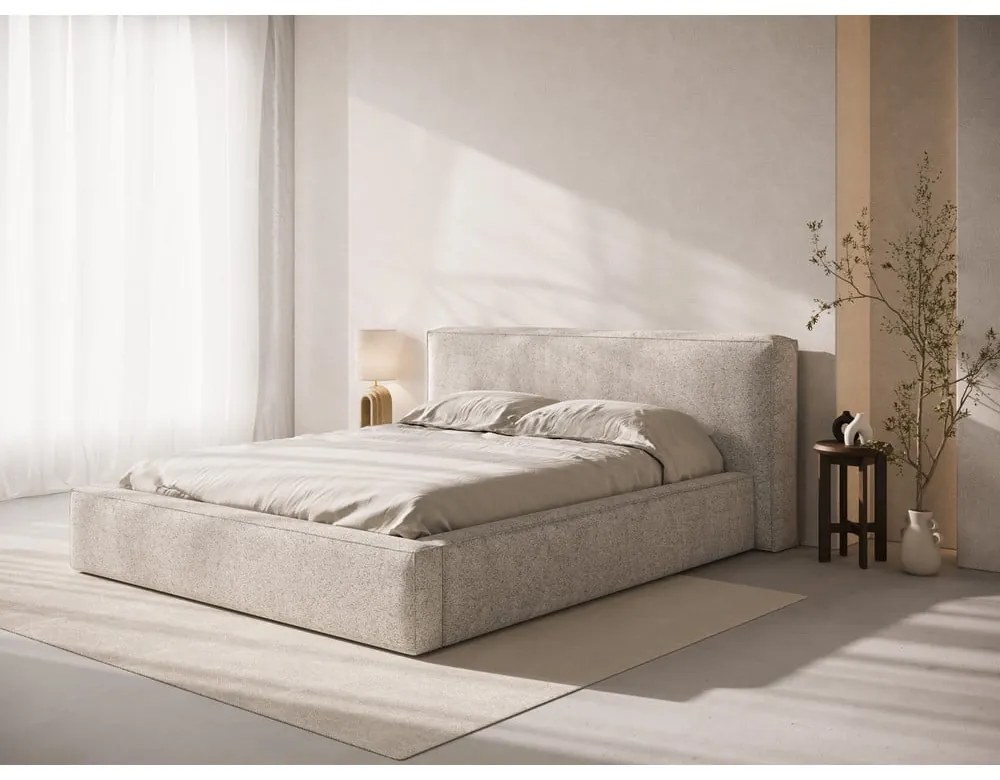 Beżowy tapicerowany zagłówek 209x100 cm Olivia – Micadoni