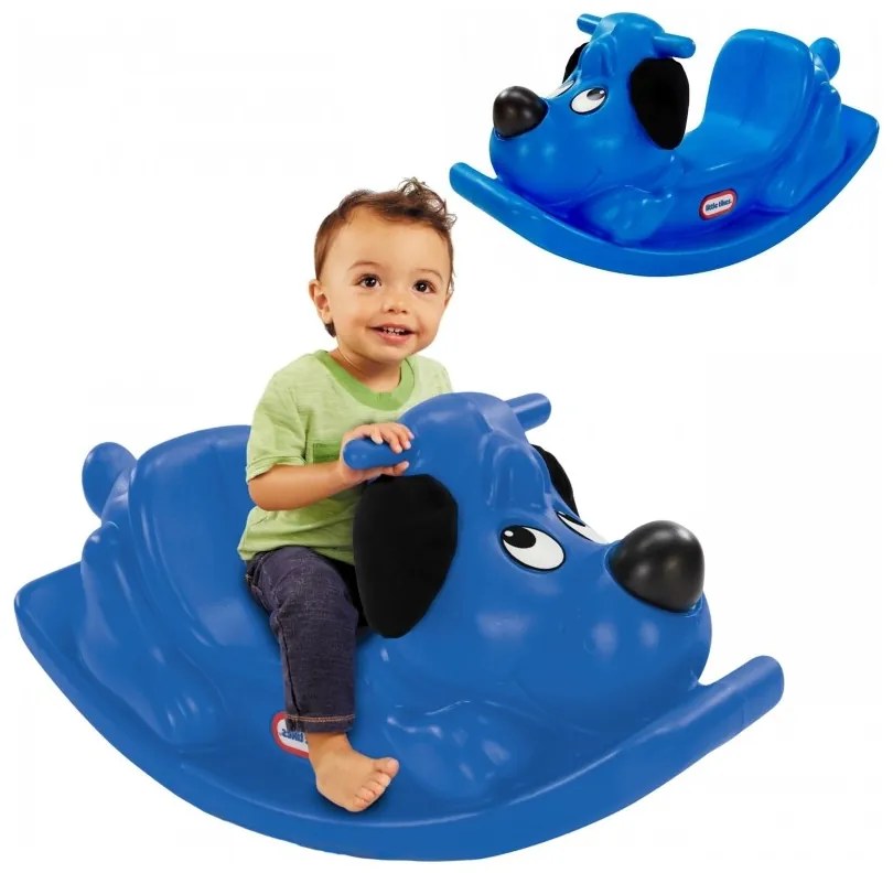 Little tikes piesek na biegunach niebieski bujak