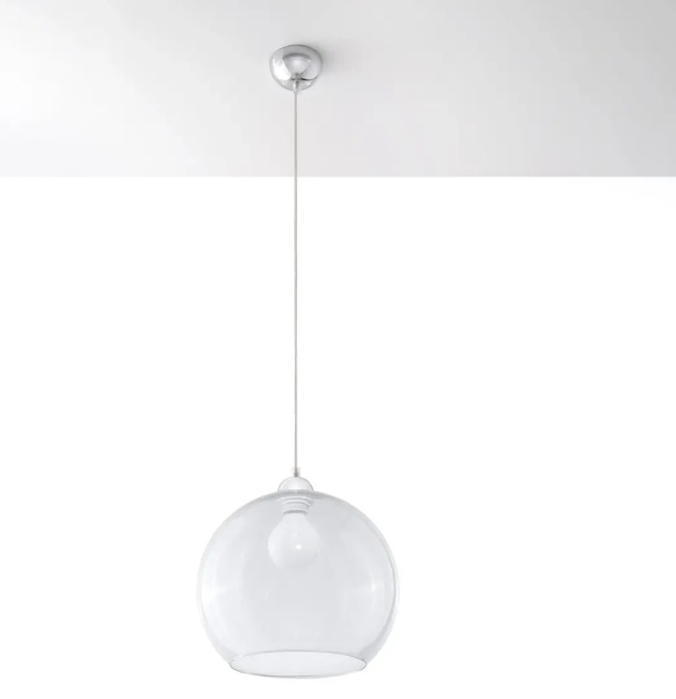 Lampa wisząca BALL transparentna SOLLUX  LIGHTING