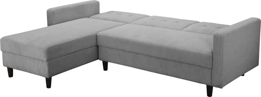 Jasnoszary sztruksowy rozkładany narożnik Hartford – Støraa