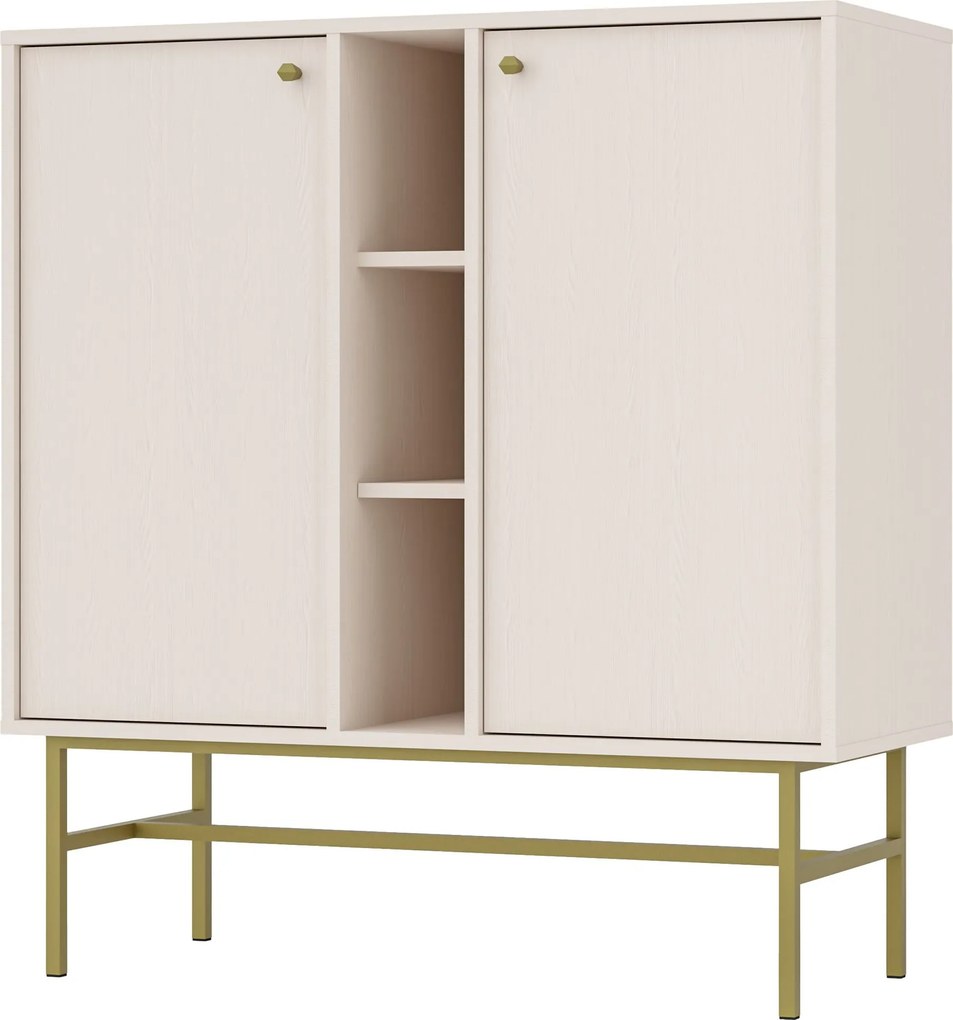Komoda TORINO - Beżowy / Wysokość 108 cm / 100 cm / Bez szuflad