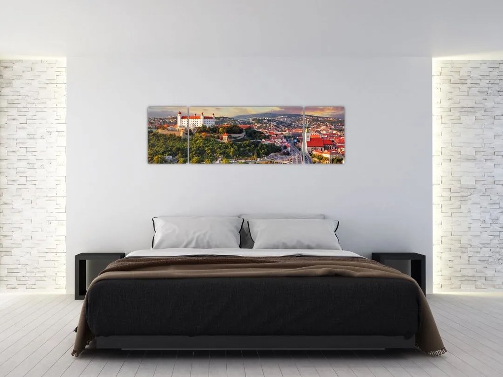 Obraz - Panorama Bratysławy, Słowacja (170x50 cm)