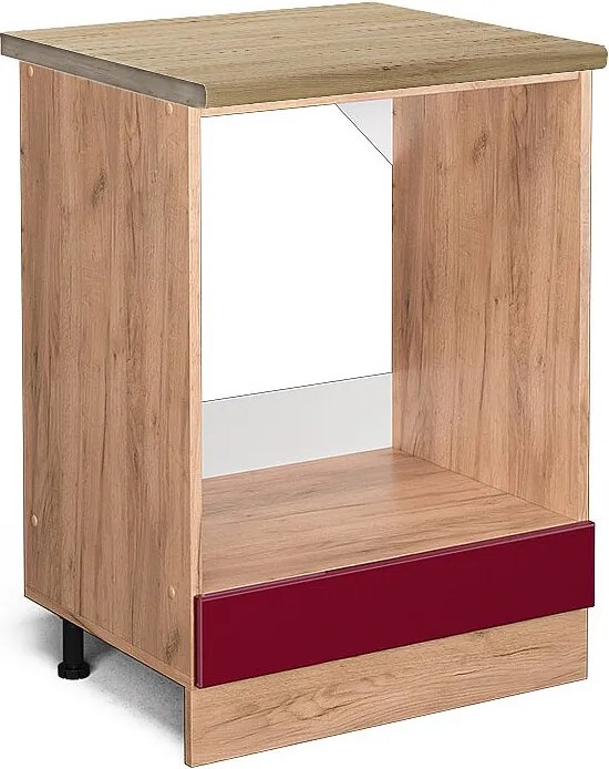 Szafka kuchenna czerwony połysk 60x60x81.6 r-line