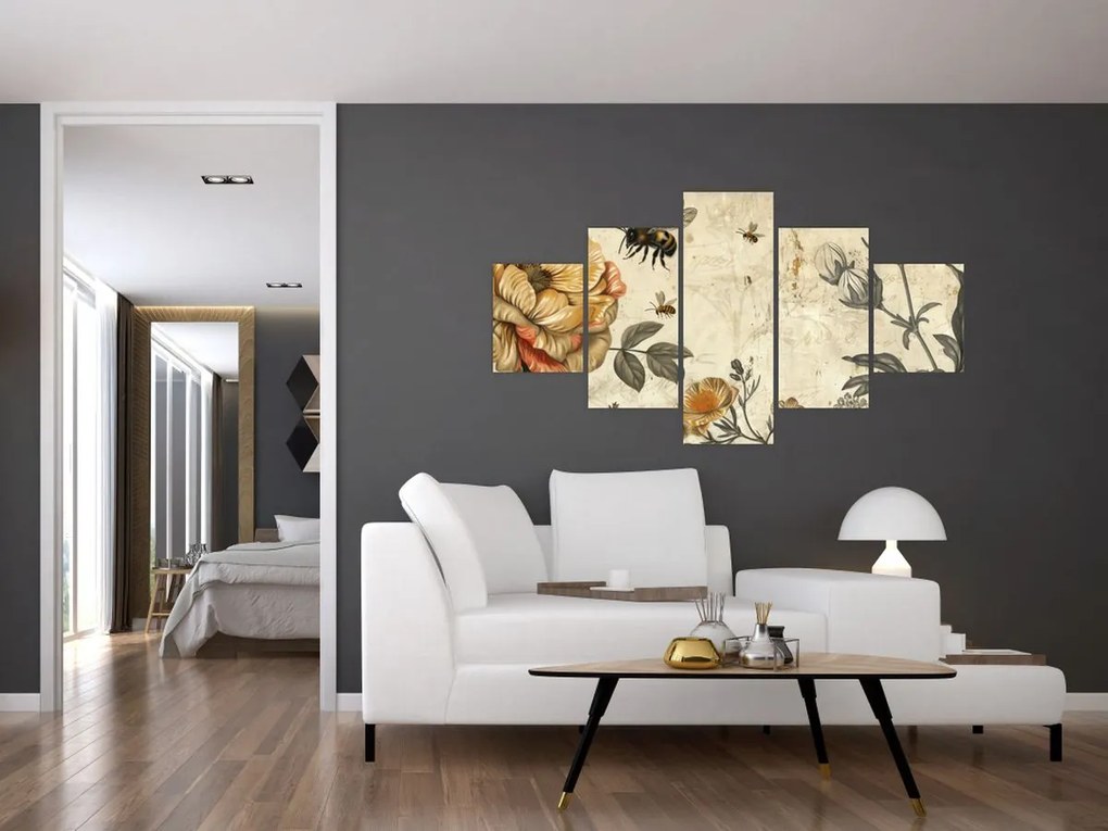 Obraz - Bee Meadow (125x70 cm)