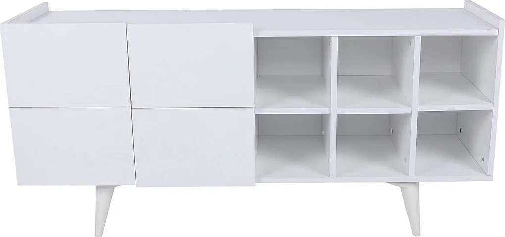 Komoda – 150 cm x 42 cm x 71 cm – Biała – Płyta wiórowa z powłoką melaminową