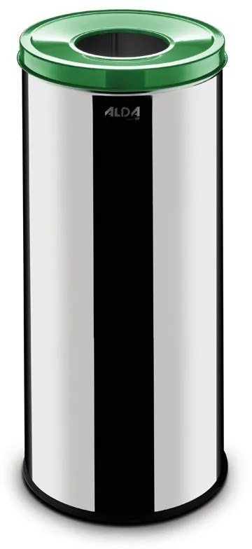 Kosz na śmieci do segregacji odpadów, 45 L, nierdzewny, bez naklejki, szkło