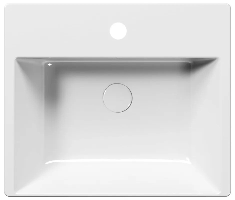 Biała ceramiczna umywalka 55x47 cm Kube X – Sapho