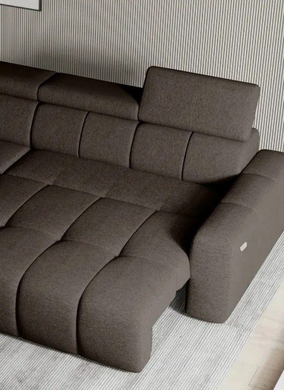 Narożnik ENZO S z elektryczną regulacją siedziska oraz z funkcją spania WERSAL