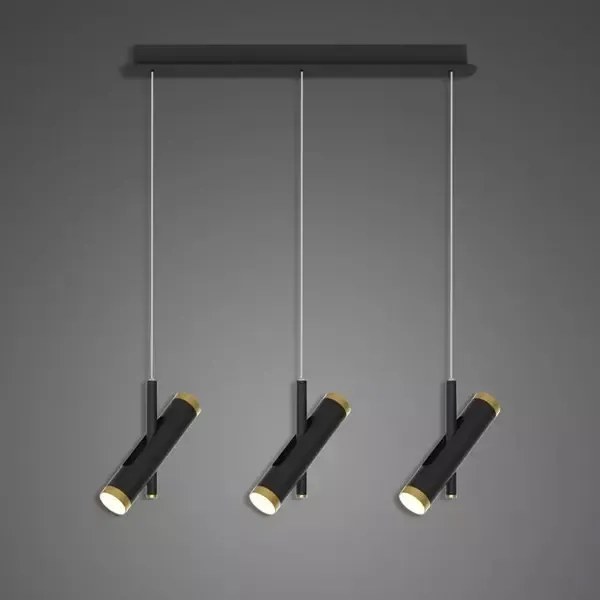 Loftowa lampa wisząca z trzema kloszami Lunette No.4