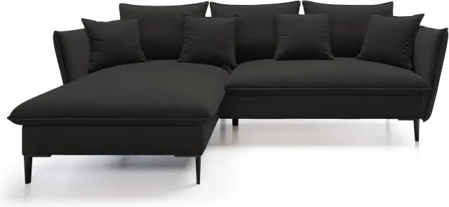 Narożnik GLOSS Lewostronny z funkcją spania, zestaw z poduszkami wolnostojący tkanina RIVIERA 16 Cappucino WERSAL