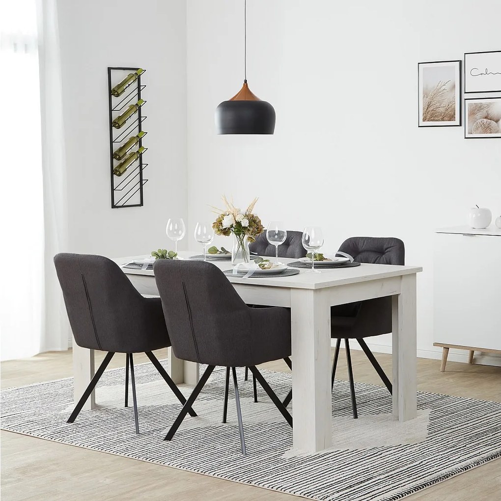 Krzesło jadalniane 59x88x57 cm antracyt eames