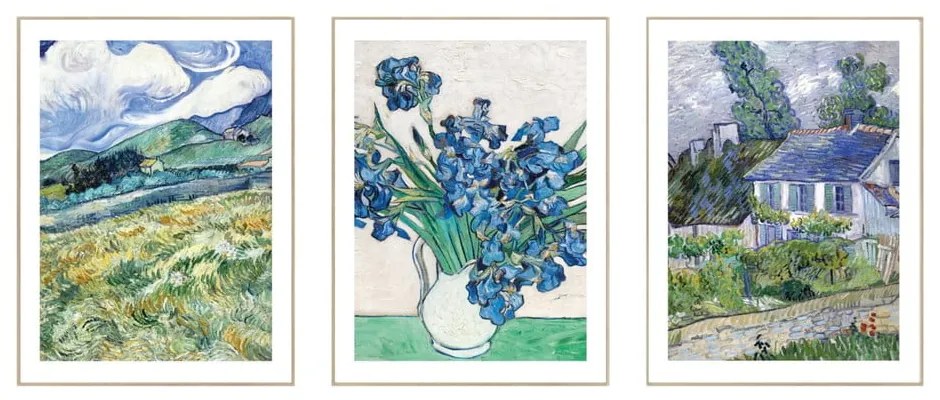 Obrazy - reprodukcje zestaw 3 szt. 30x40 cm Van Gogh