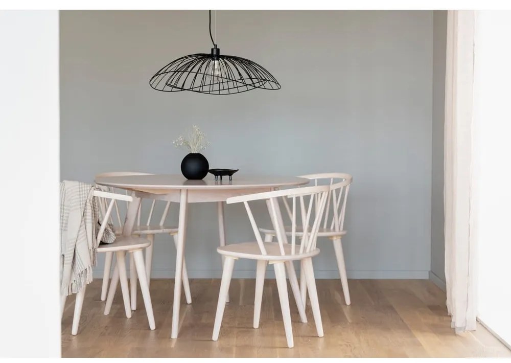 Okrągły stół z blatem w dekorze dębu 115x115 cm Yumi – Rowico