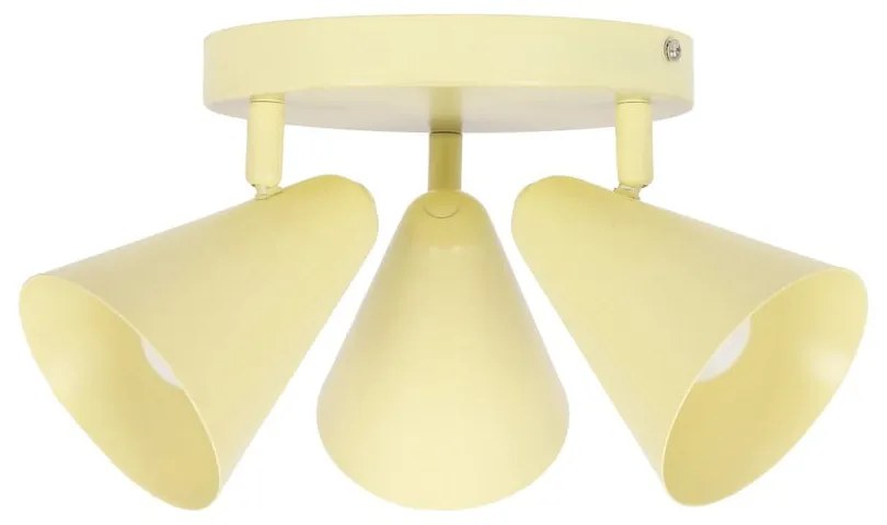 Żółta lampa sufitowa z metalowym kloszem 34x34 cm Amor – Candellux Lighting