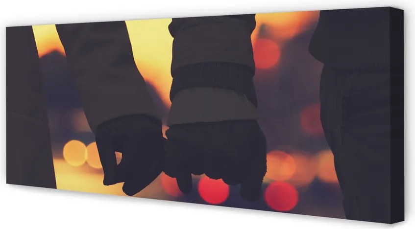 Zdjęcie na płótnie Dłonie w Blasku Świateł