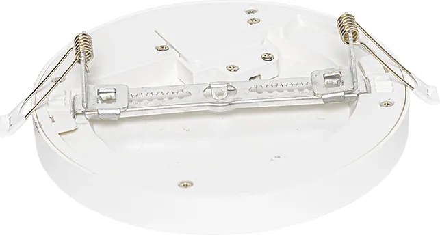 Zestaw 6 reflektorów wpuszczanych lub natynkowych biały 18 cm z LED z 3-stopniową funkcją ściemniania do ciepłej barwy - Trans