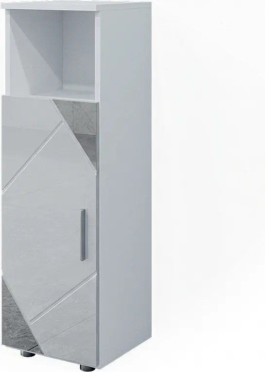 Szafka Midi biały wysoki połysk z wkładkami 30x30x95 irma