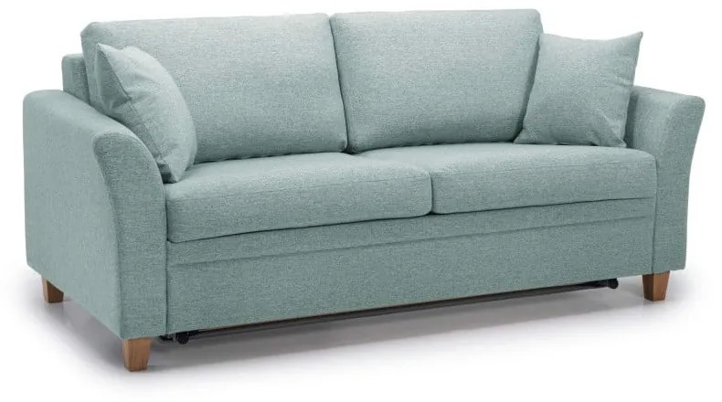 Miętowa rozkładana sofa Scandic Sonia