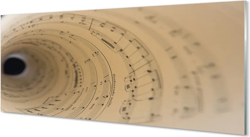 Szklany Panel Arkusz Nutowy