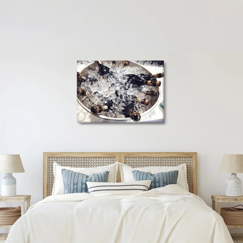 Obraz - szampan w lodzie (70x50 cm)