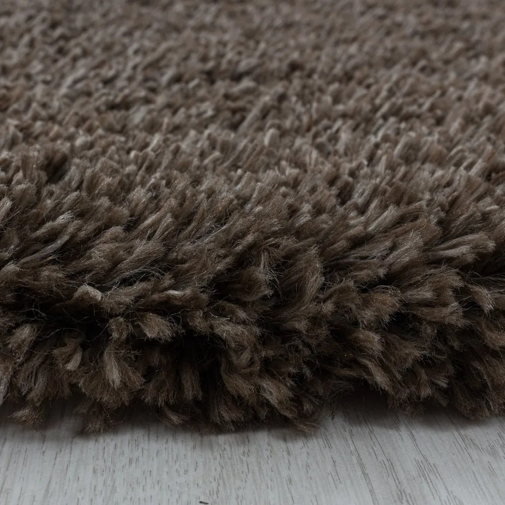 Ciemnobrązowy chodnik 80x250 cm Fluffy – Ayyildiz Carpets