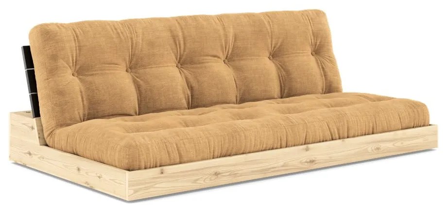 Jasnobrązowa sztruksowa rozkładana sofa 196 cm Base – Karup Design