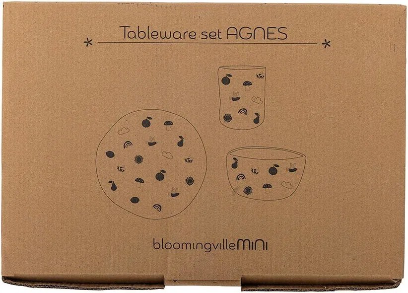 Kamionkowy zestaw naczyń dla dzieci 3 szt. Agnes – Bloomingville Mini