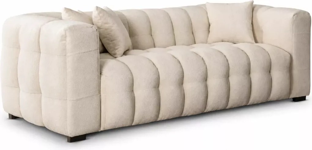 Elegancka sofa Droma 3-osobowa w kolorze kremowym – komfort i styl do salonu