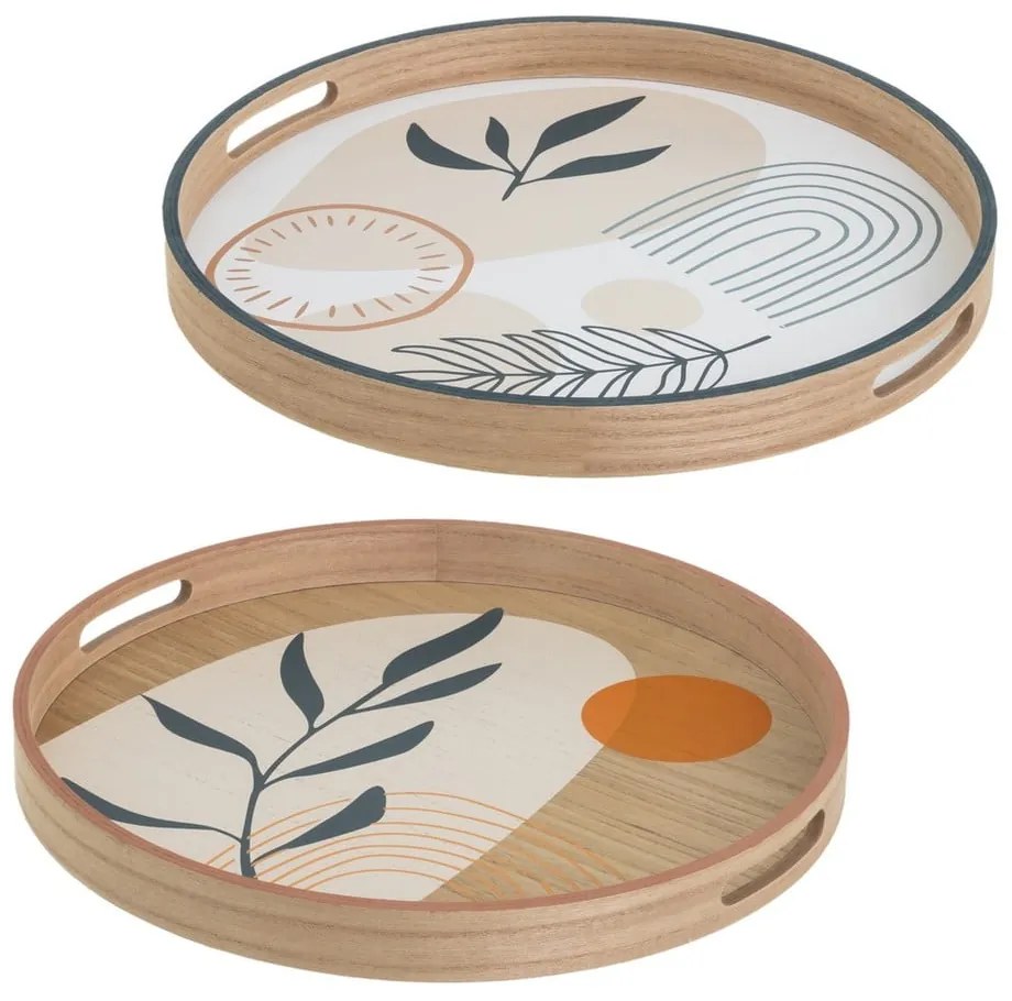 Drewniane tace zestaw 2 szt. ø 40 cm – Casa Selección