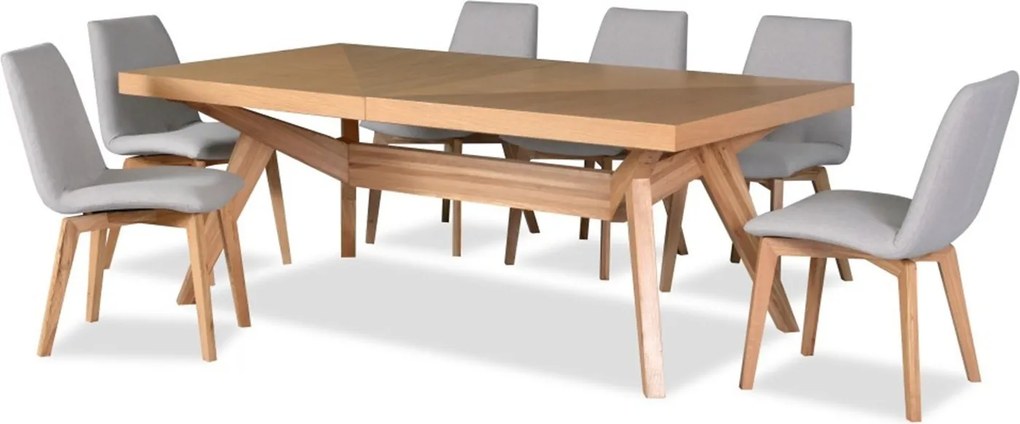 Stół rozkładany VERSO Dąb do Salonu Jadalni 200-300 x 100 x 76 cm, Prostokątny