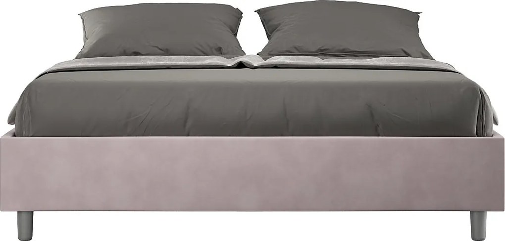 Łóżko bez stelaża tapicerowane 160x190 microfibra Kolor lawendy Azelia