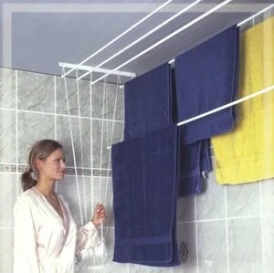 Idealna suszarka sufitowa do ubrań 5 prętów,  120 cm, 120 cm