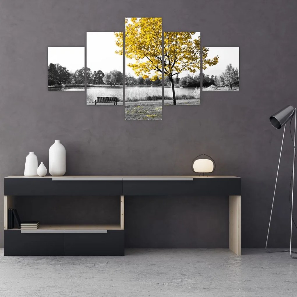 Obraz - Odpoczynek w parku (125x70 cm)