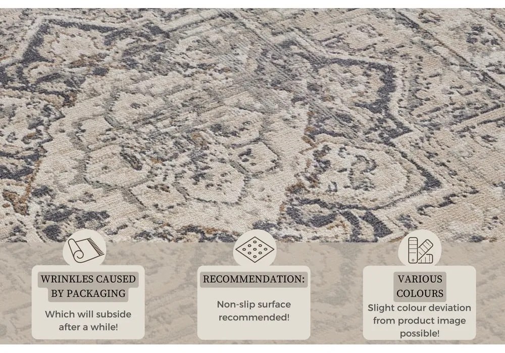 Szarobeżowy dywan 80x120 cm Terrain Designer Sand – Hanse Home