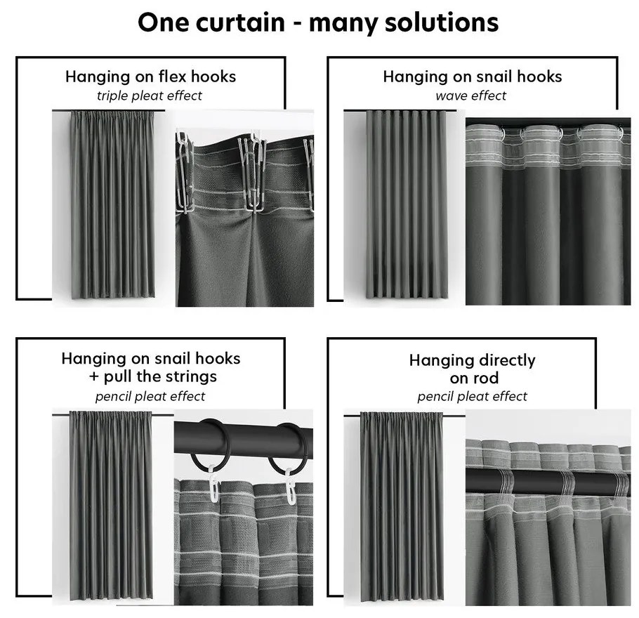 Ciemnoszara aksamitna zasłona częściowo zaciemniająca (dimout) 200x175 cm Velto – Filumi