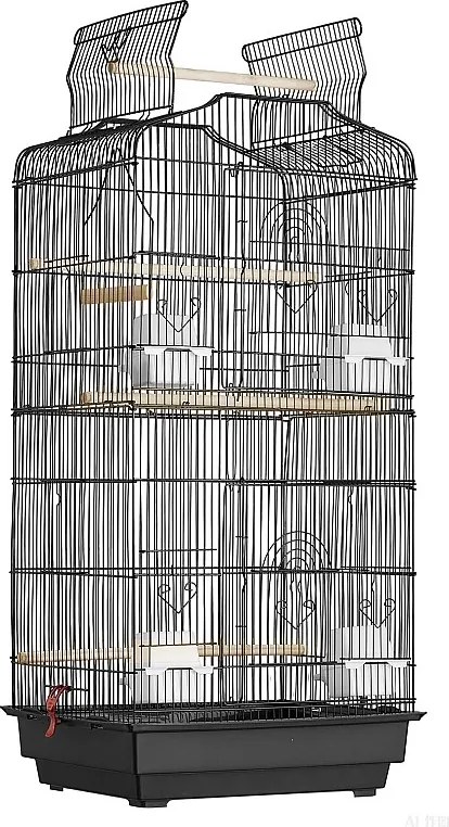 Klatka dla Ptaków, SucceBuy 99 cm Wisząca Klatka dla Ptaków do Lotu dla Papug i Papug Falistych