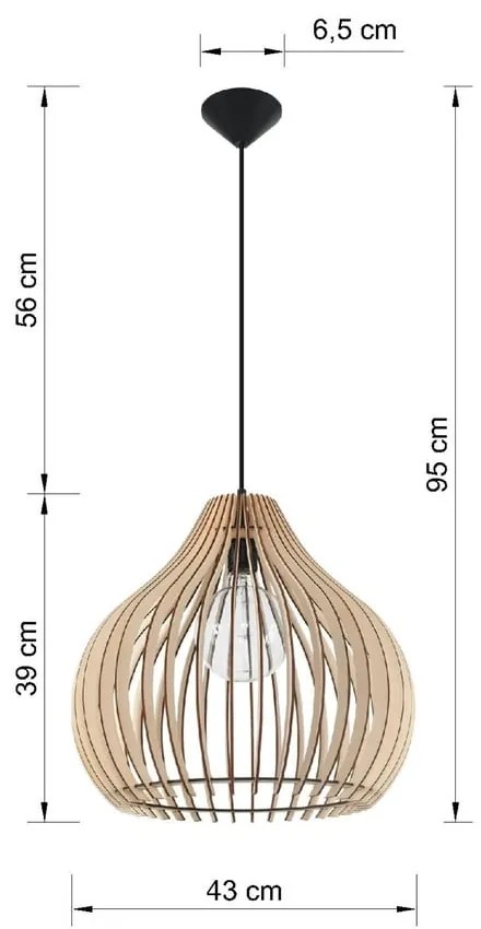 Beżowa lampa wisząca Sollux Pantilla