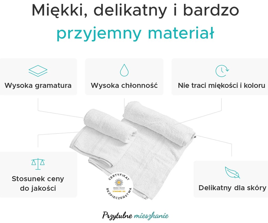 Ręcznik DUAL BASIC 50 x 100 cm morelowy, 100% bawełna