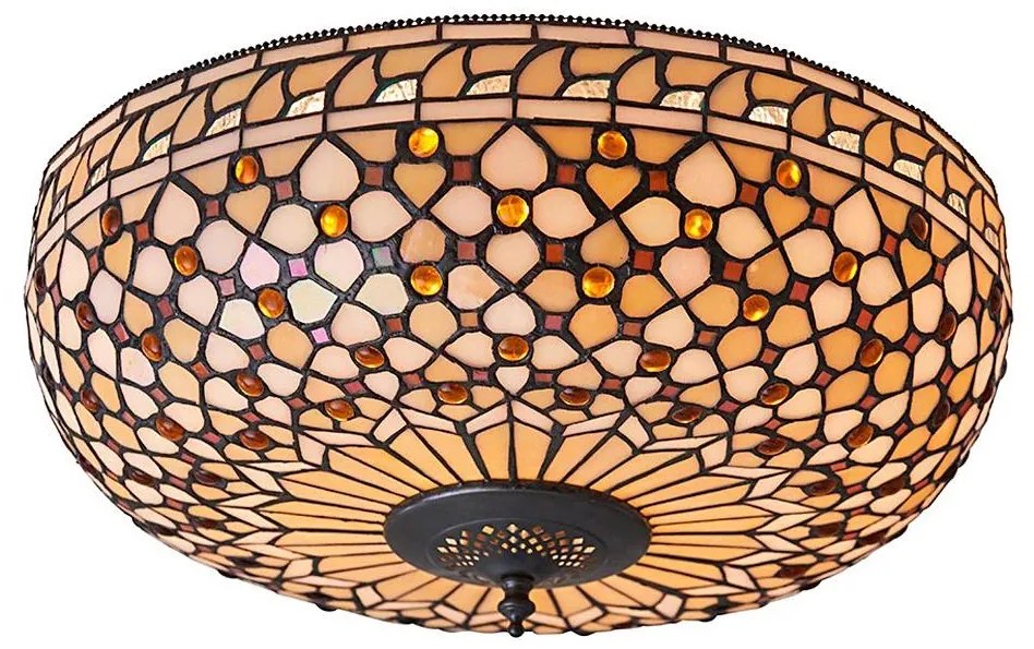 Endon 64276 - Lampa sufitowa Tiffany MILLE FEUX 2xE27/60W/230V śr. 45 cm