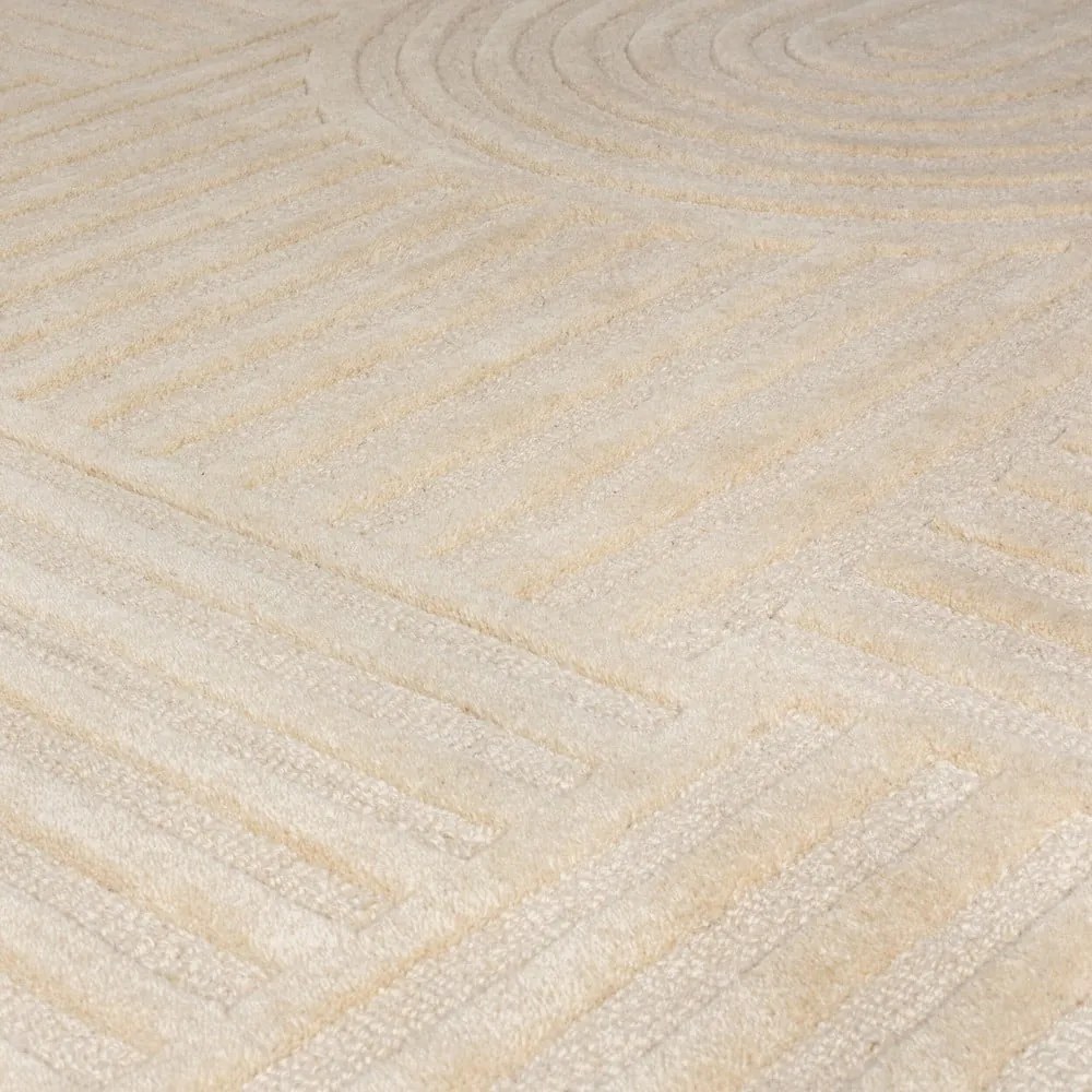 Beżowy okrągły dywan wełniany ø 160 cm Zen Garden – Flair Rugs