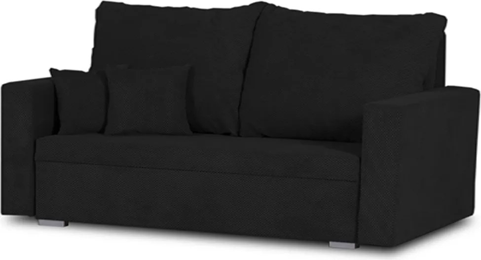 MEGA OKAZJA Sofa kanapa 2 os z funkcją spania DARIA Czarna Tkanina DOT100 Czarny