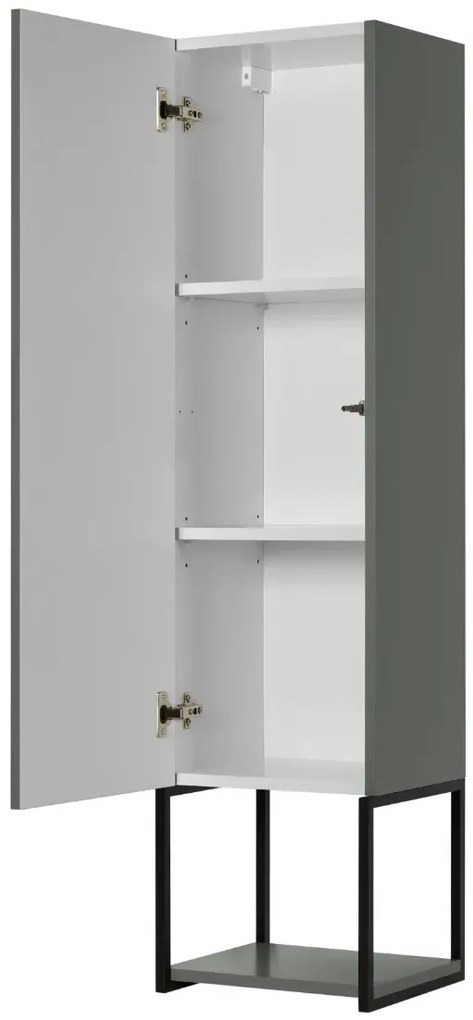 Szafka łazienkowa LOV 33 cm szaro-zielony półmat wysoka KROFAM