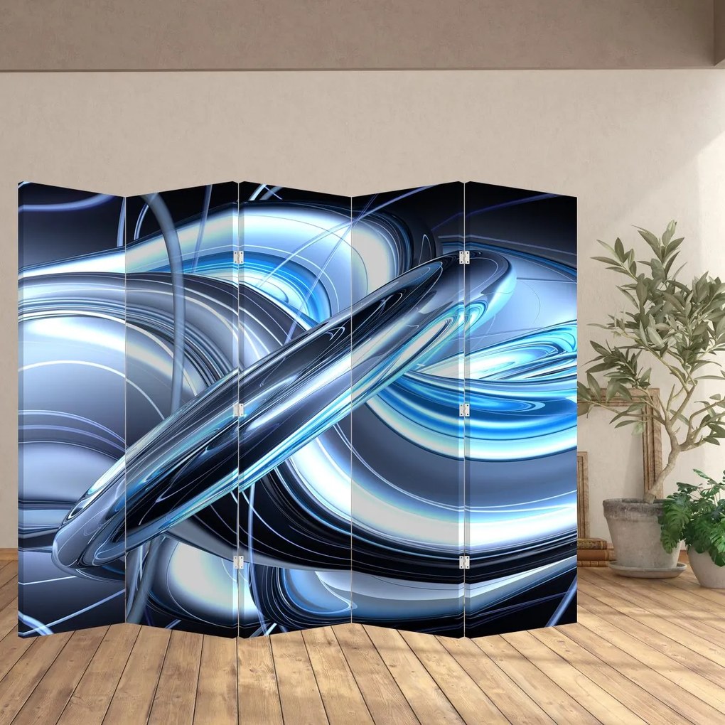Parawan - Niebieska abstrakcja (210x170 cm)