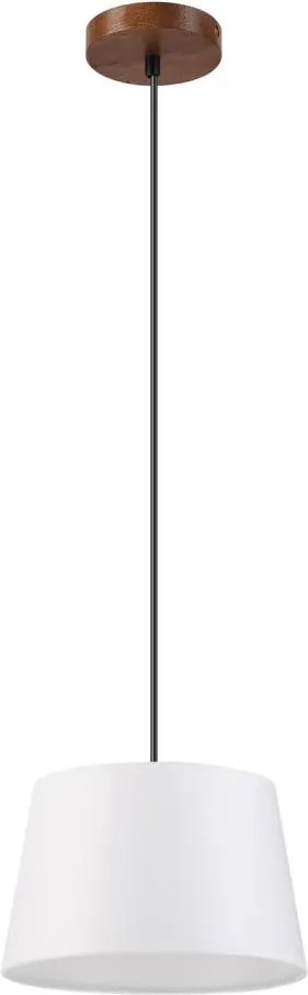 Lampa wisząca na przewodzie AIDA 1xE27/60W/230V śr. 25 cm dąb/orzech/biały