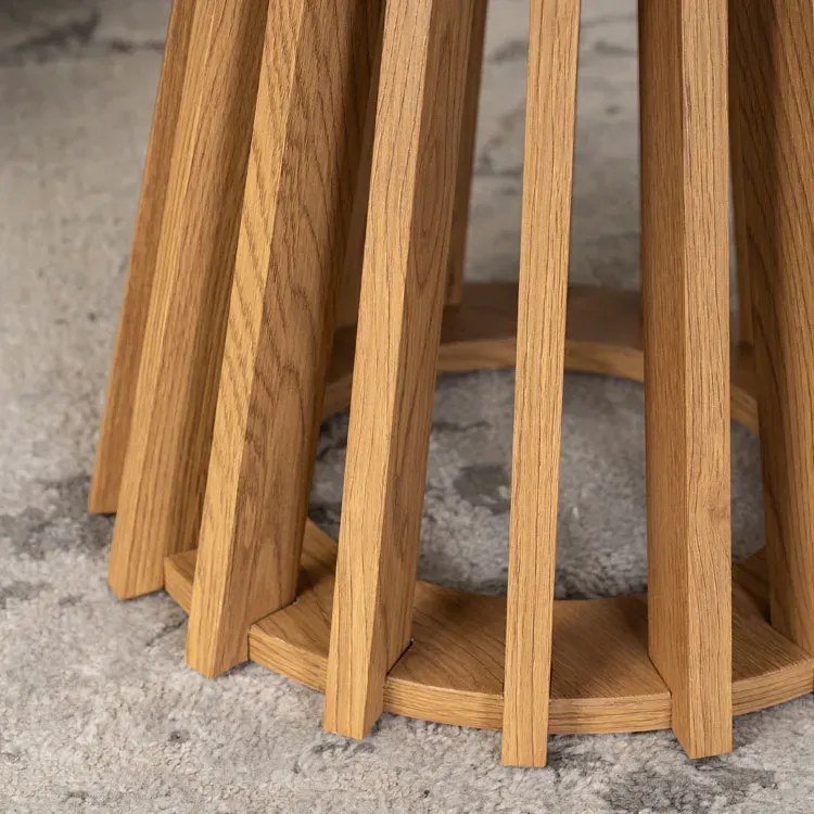 Lamelowy skandynawski stolik naturalny dąb P5-P10