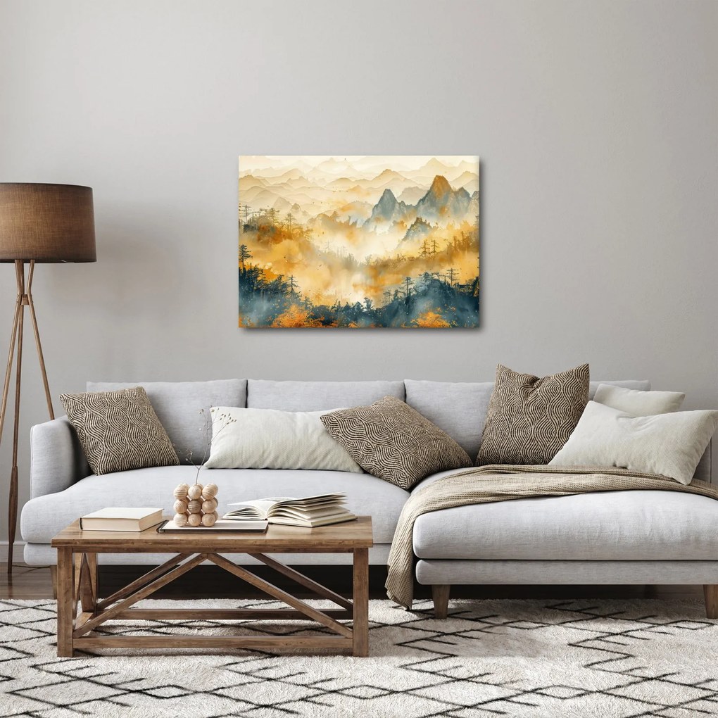 Obraz - Góry, akwarela (70x50 cm)