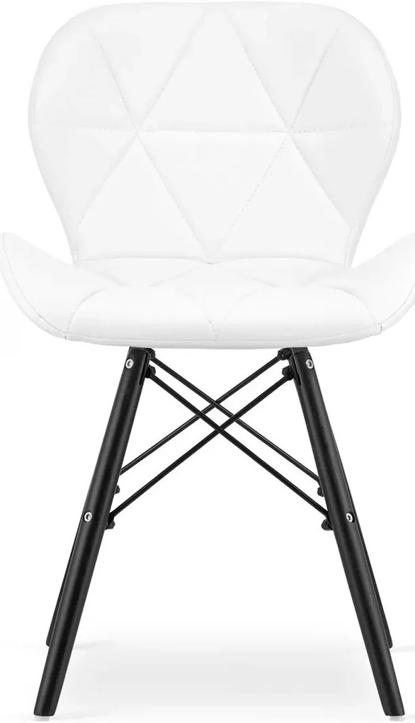 Białe tapicerowane krzesło kuchenne A4-E84