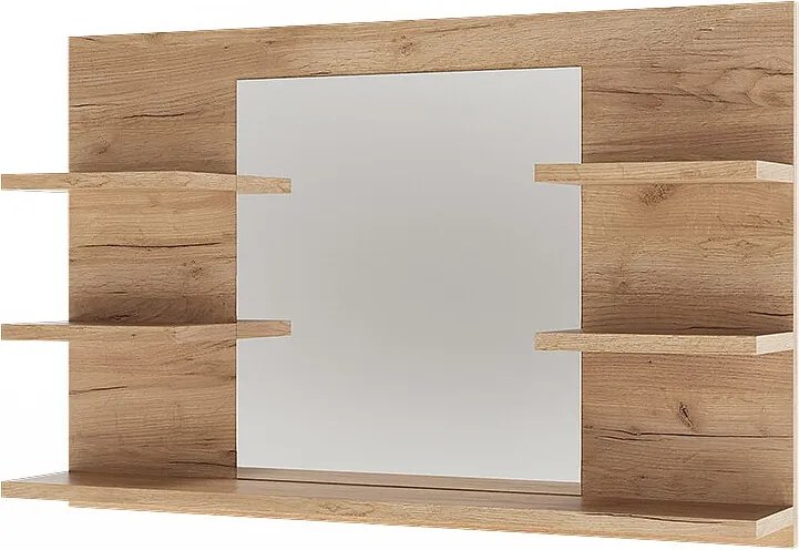 Szafka z lustrem w łazience złoty dąb energetyczny 78x13.6x50 wilbur